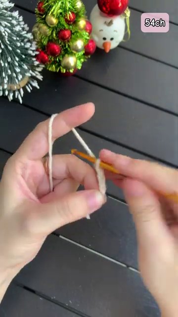 Vòng tròn ma thuật với 6 mũi đơn được siết chặt lại.